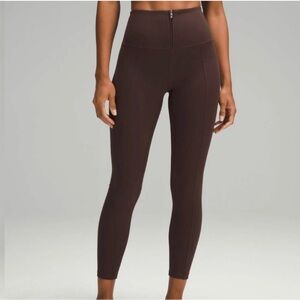 NWT Lululemon Align High Rise Zip Front Pant 25” in Espresso